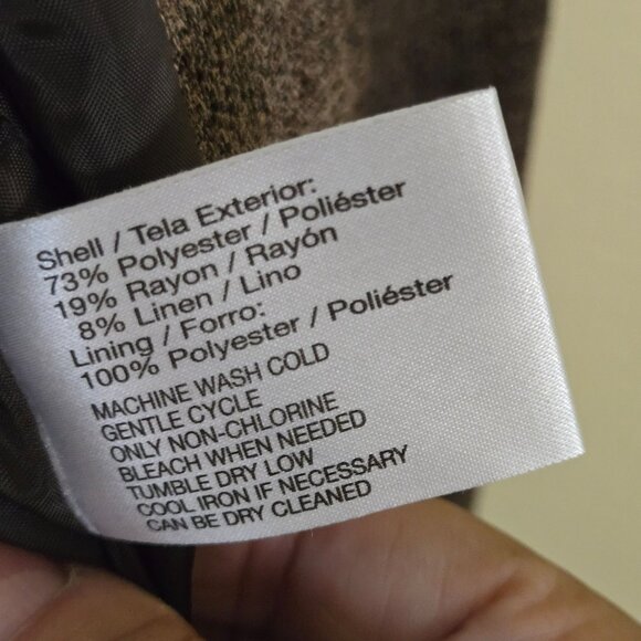 Oscar De La Renta Vintage 90s Quiet Luxury Brown Embroidered Dress Suit Size 12 - Picture 12 of 12